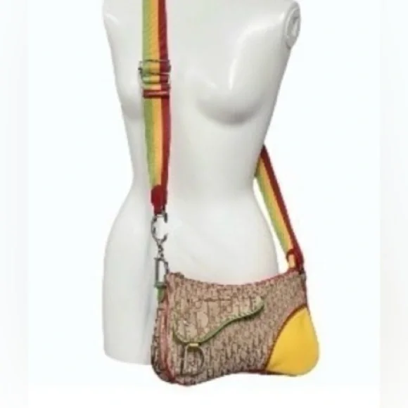 Dior Multicolor Crossbody Bag with Yellow Accent - Picture 3 of 13